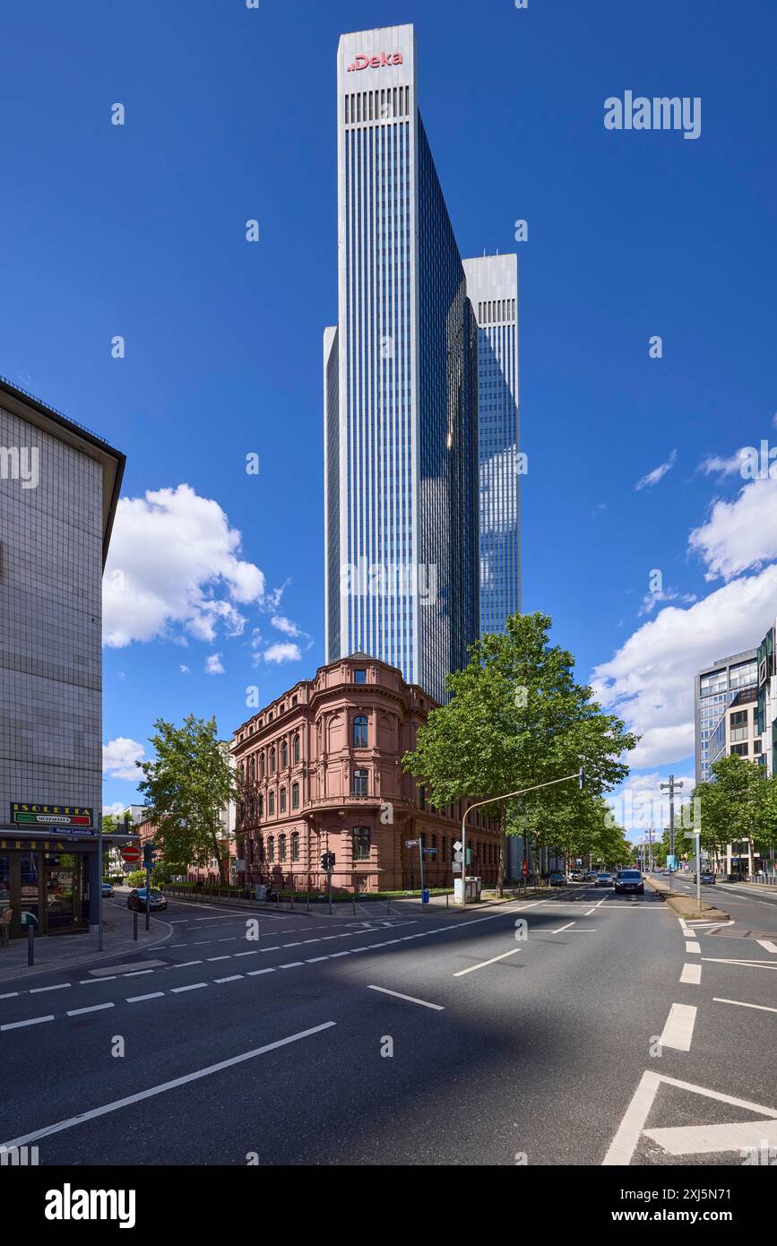 Gratte-ciel Trianon, siège de DekaBank dans le quartier Westend de Francfort-sur-le-main, ville sans quartier, Hesse, Allemagne Banque D'Images