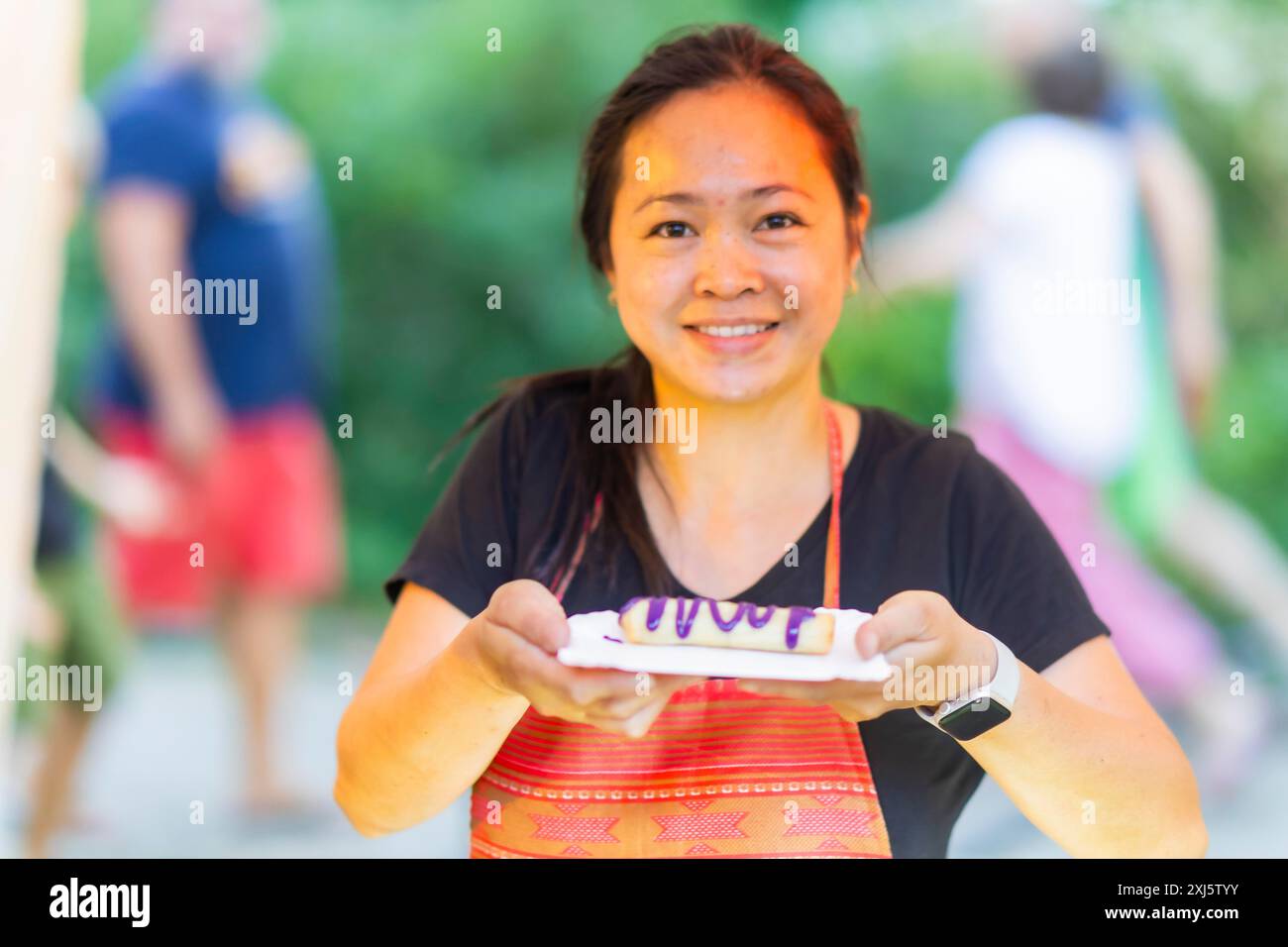 31e Elbhangfest, Wine Village Loschwitz, spécialités philippines par Armi Azula Dittrich, 31e Elbhangfest, Dresde, Saxe, Allemagne Banque D'Images