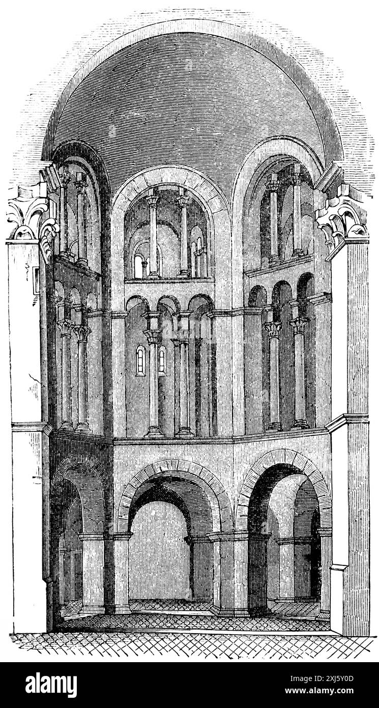 Chœur ouest de la cathédrale d'Essen, cathédrale catholique, Essen, Rhénanie-du-Nord-Westphalie, Allemagne, bâtiment de l'église au moyen âge chrétien, du 9e au 15e siècle Banque D'Images