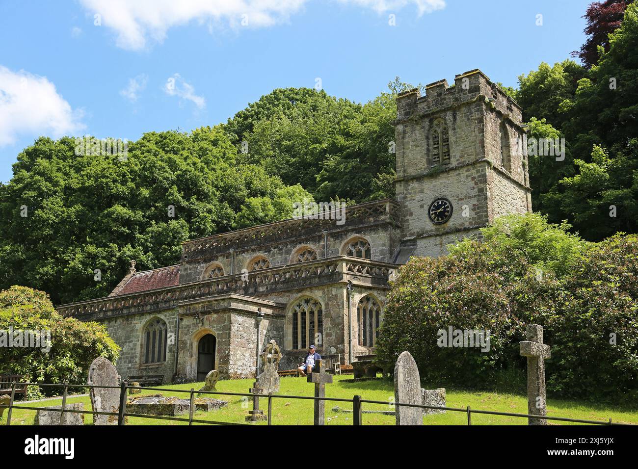 Église Saint-Pierre, High Street, Stourhead, Stourton avec Gasper, Warminster, Wiltshire, Angleterre, Grande-Bretagne, Royaume-Uni, Royaume-Uni, Europe Banque D'Images