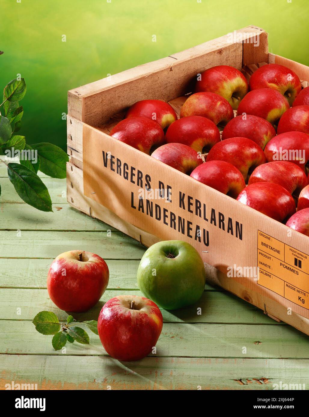 Caisse de légumes Banque D'Images