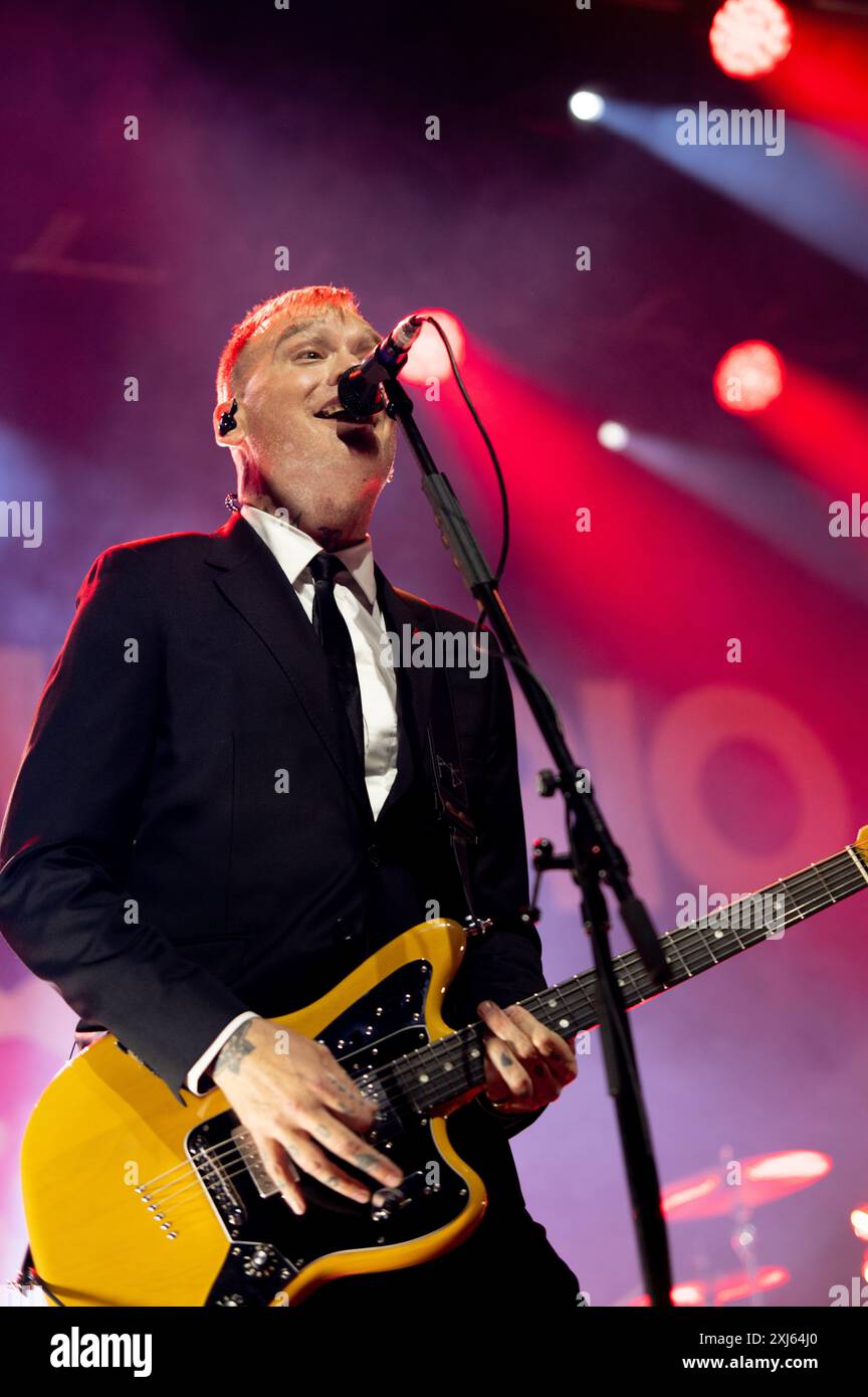 Londres, Royaume-Uni. 16 juillet 2024. Matt Skiba dirige Alkaline Trio alors qu'ils jouent un show à guichets fermés au Kentish Town Forum. Cristina Massei/Alamy Live News Banque D'Images