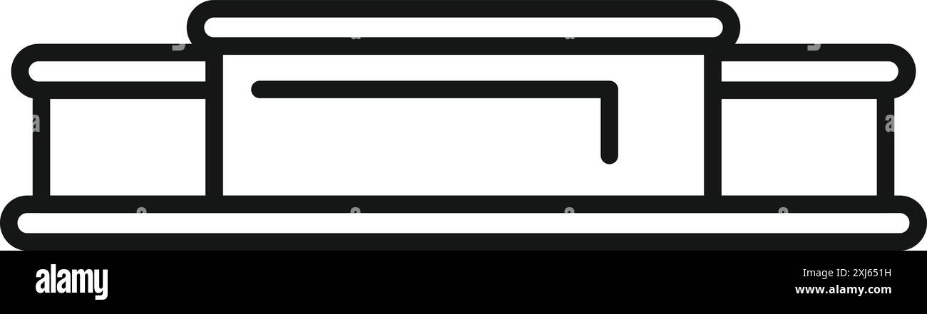 Podium des gagnants vides avec première, deuxième et troisième place pour la cérémonie de remise des prix Illustration de Vecteur