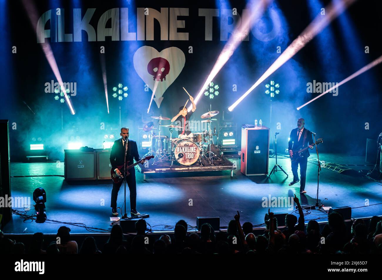 Londres, Royaume-Uni. 16 juillet 2024. Historique Pop Punk Outfit Alkaline Trio joue un show à guichets fermés au Kentish Town Forum. Cristina Massei/Alamy Live News Banque D'Images