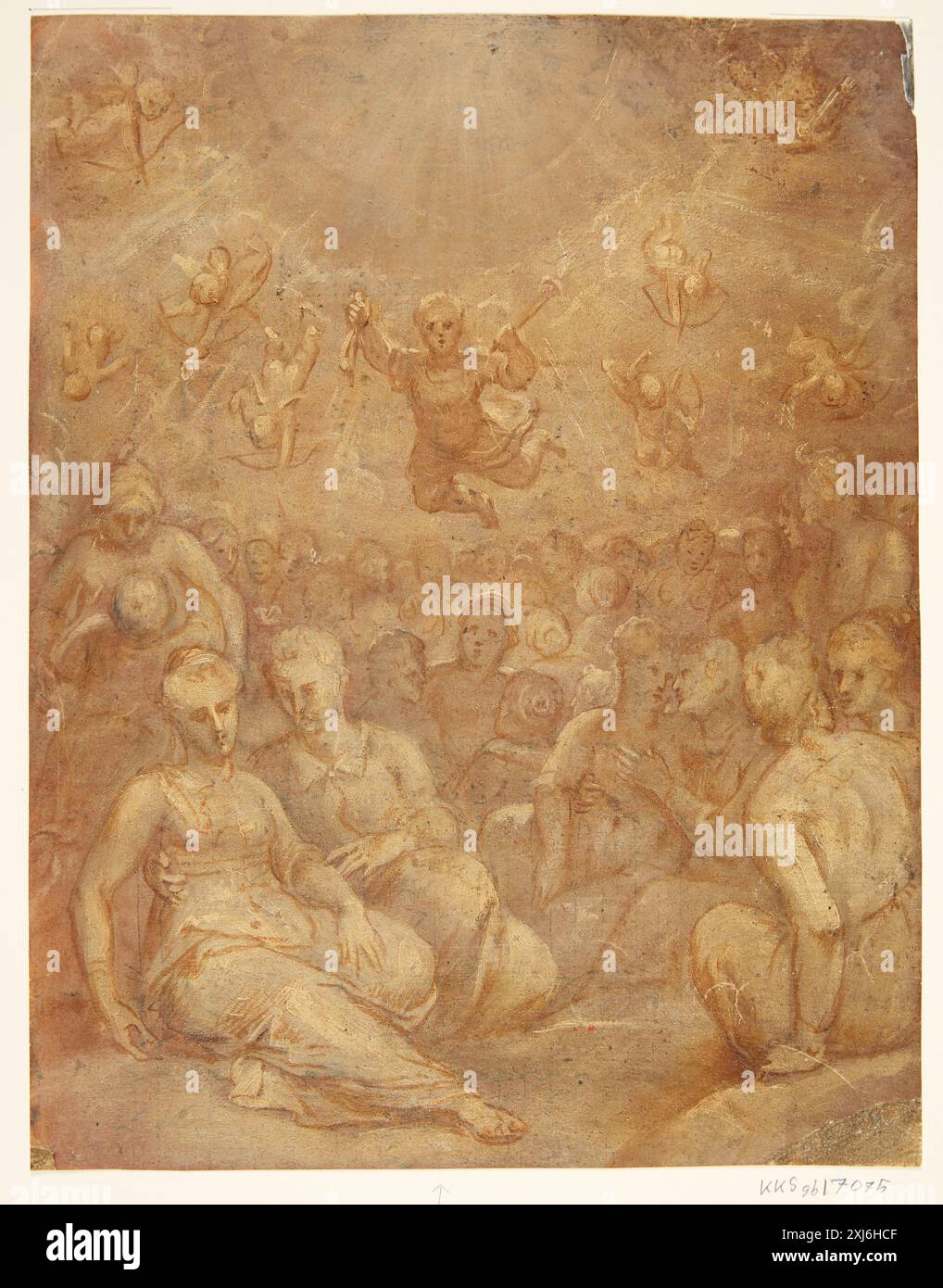 Dessin d'Otto van Veen représentant une scène mythologique, illustrant des figures classiques et un récit à la fin du XVIe siècle et au début du XVIIe siècle Banque D'Images