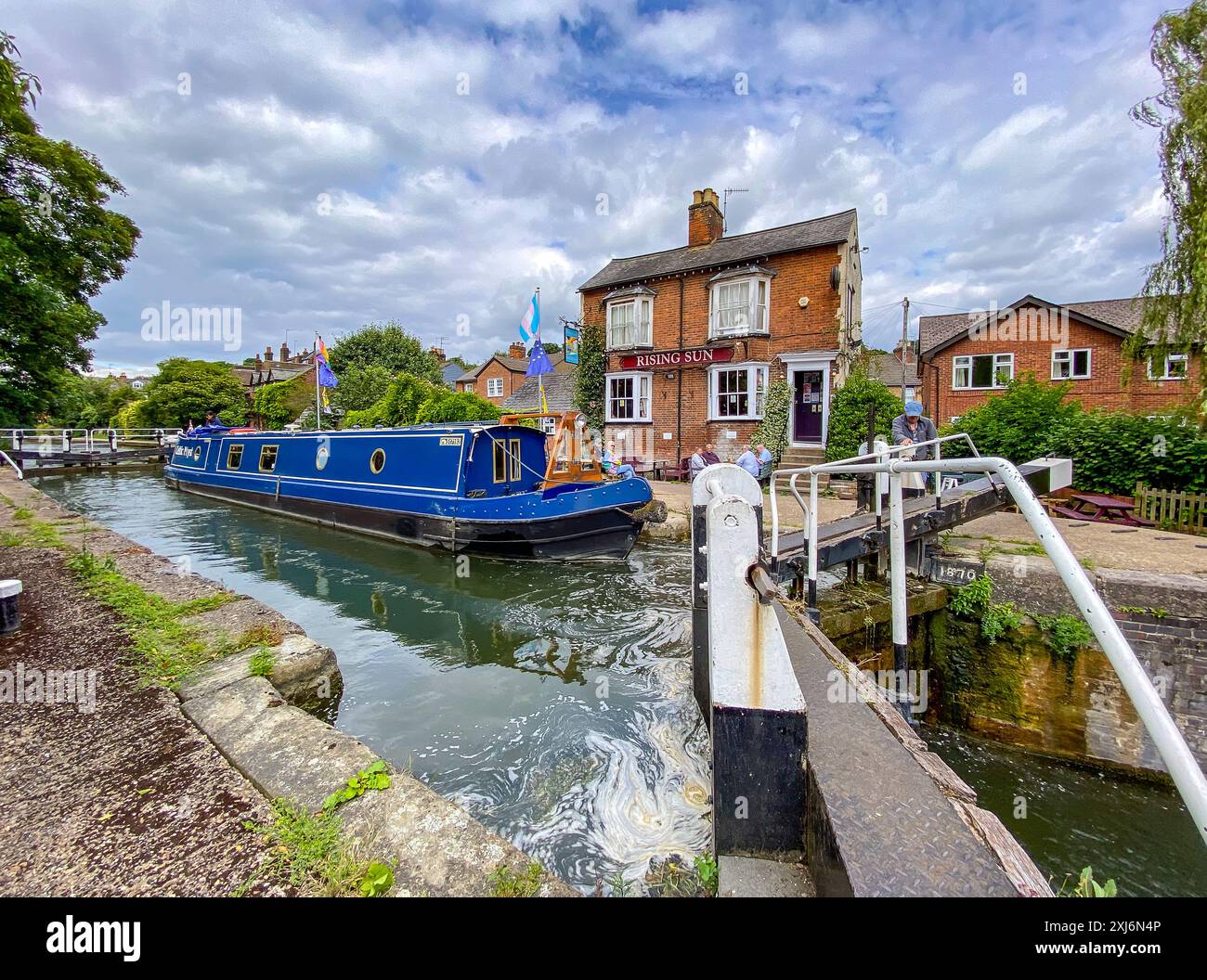 Soleil levant, canal Grand Union, Berkhamsted Banque D'Images