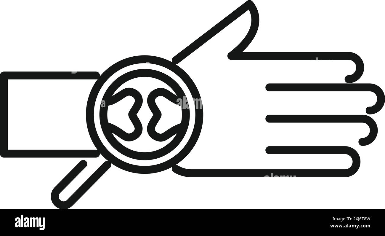 Professionnel de la santé utilisant la loupe pour l'examen approfondi du poignet du patient, mettant l'accent sur le diagnostic détaillé Illustration de Vecteur Professionnel de la santé utilisant la loupe pour l'examen approfondi du poignet du patient, mettant l'accent sur le diagnostic détaillé Illustration de Vecteur