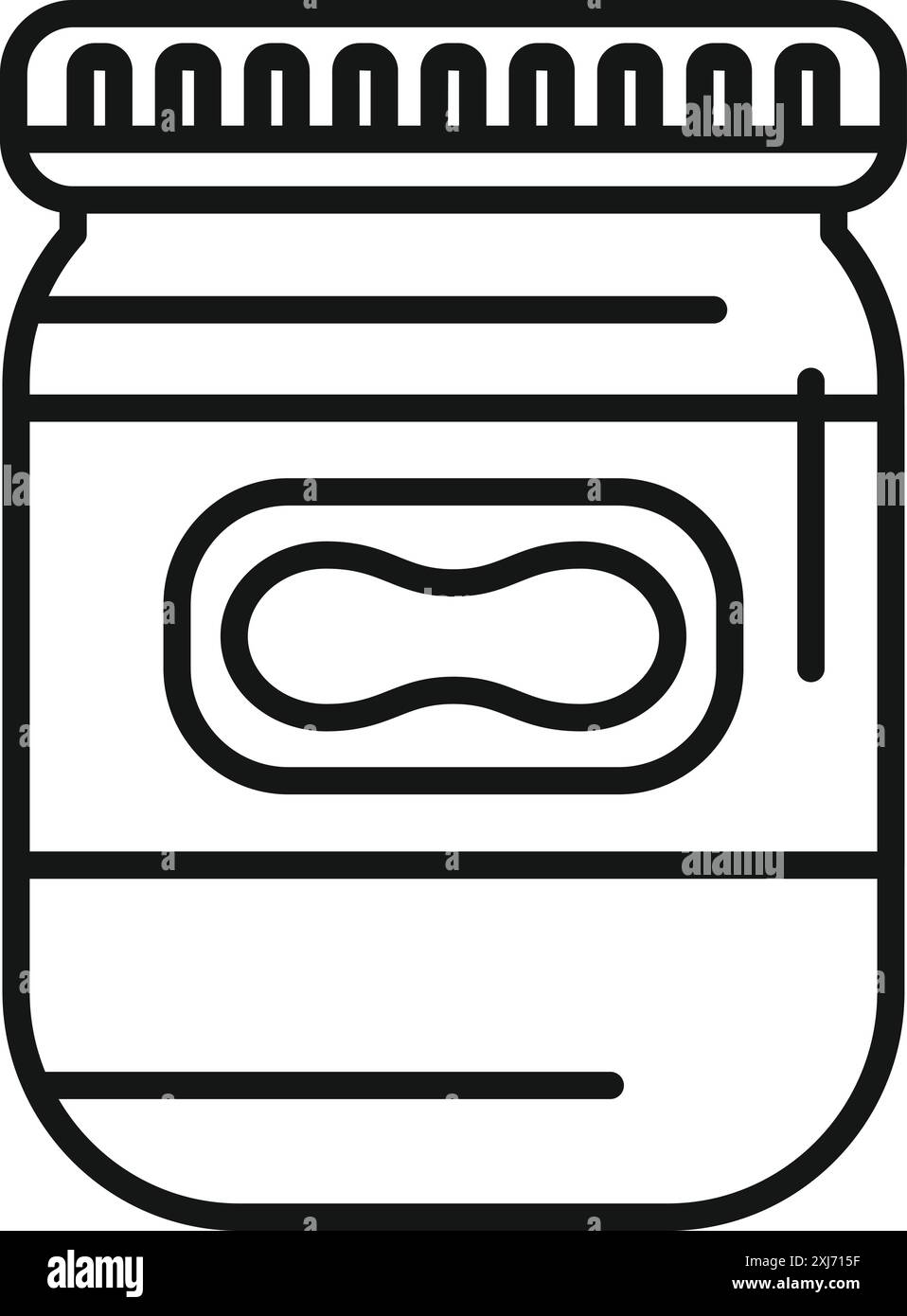Cette icône représente un pot de beurre d'arachide, une tartinade populaire faite à partir d'arachides grillées séchées moulues Illustration de Vecteur