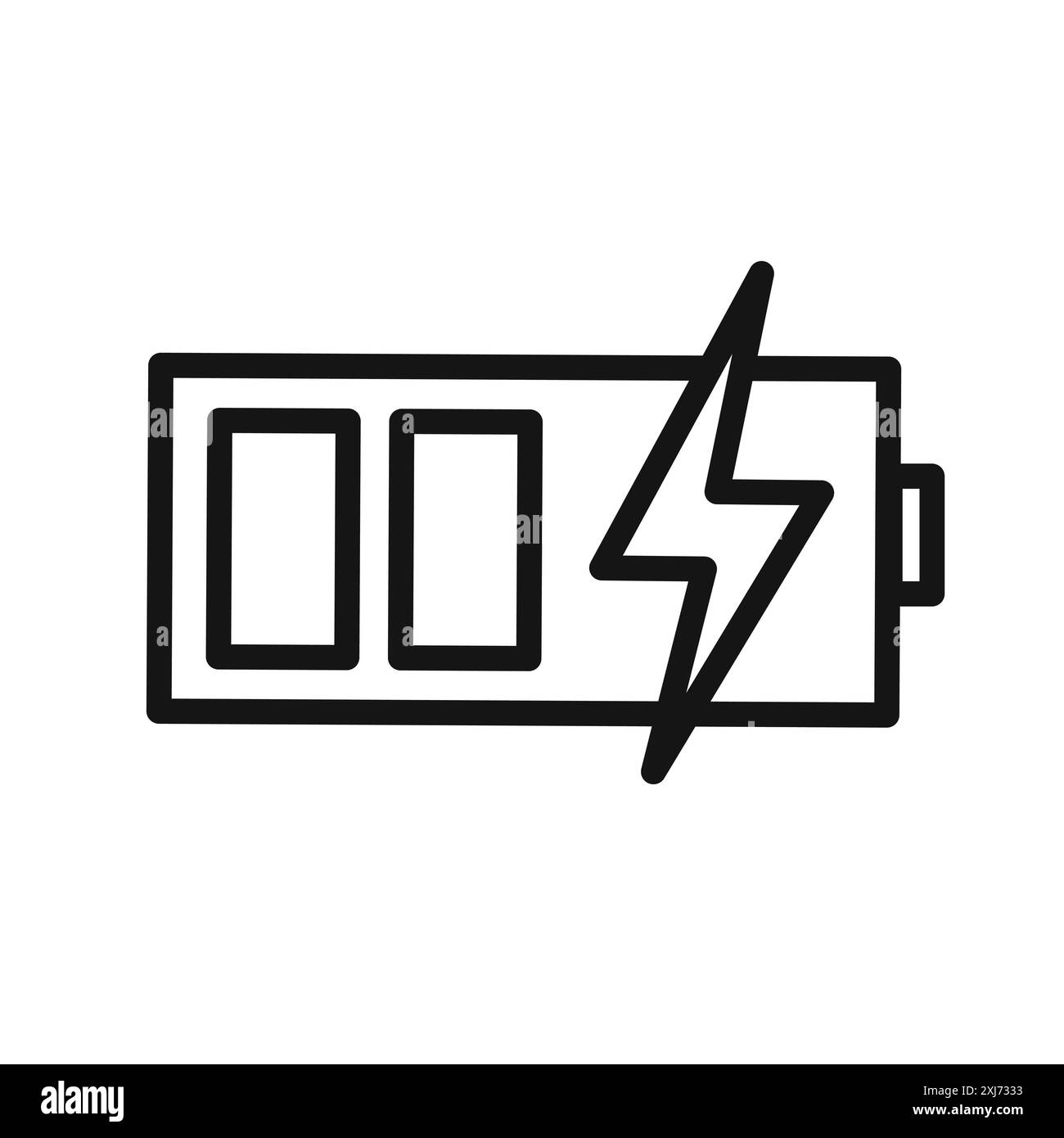 Icône de batterie de chargement de la marque de logo vectoriel de ligne ou de symbole ensemble de contour de collection Illustration de Vecteur