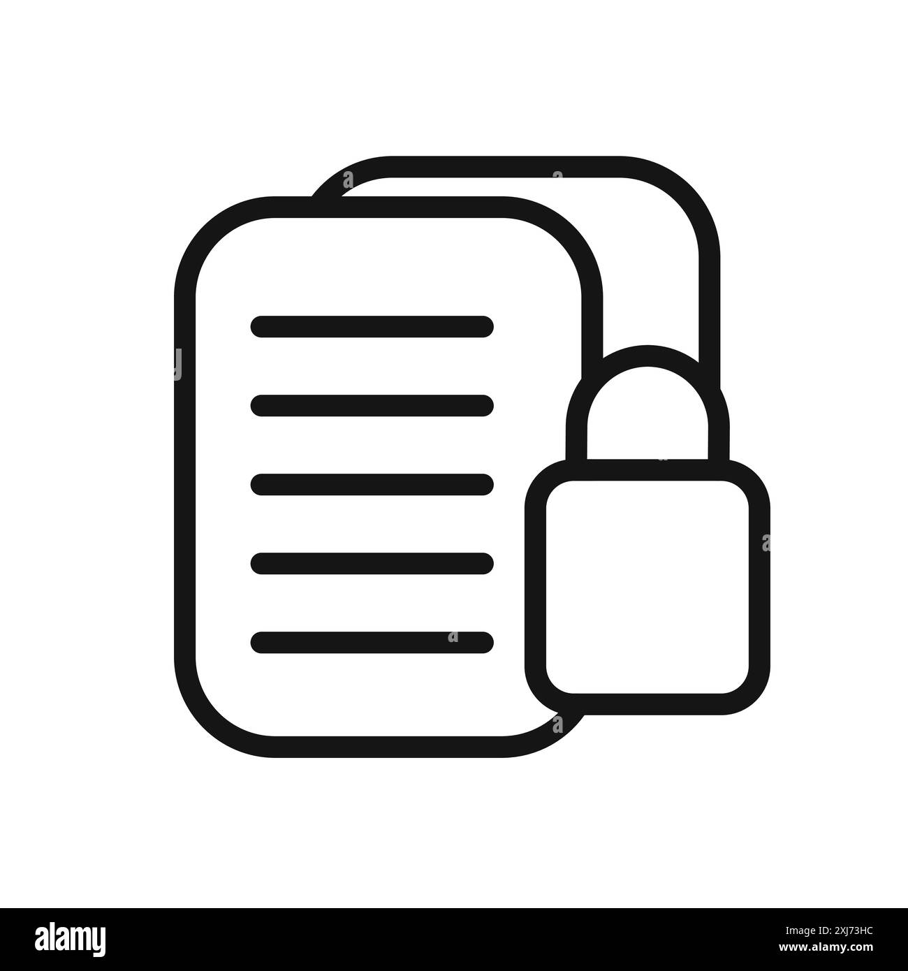 icône de protection des données marque de logo de ligne vectorielle ou style de contour de collection de jeu de symboles Illustration de Vecteur