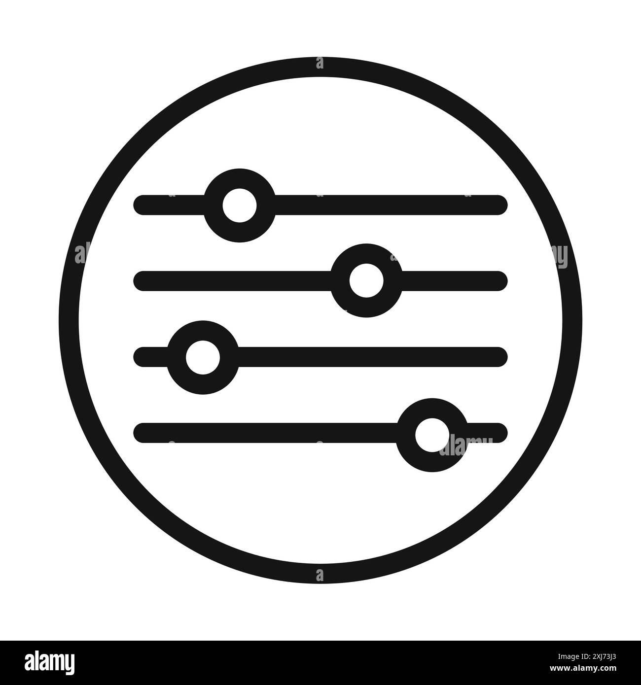 icône du panneau de commande, marque de logo de ligne vectorielle ou style de contour de collection de jeu de symboles Illustration de Vecteur