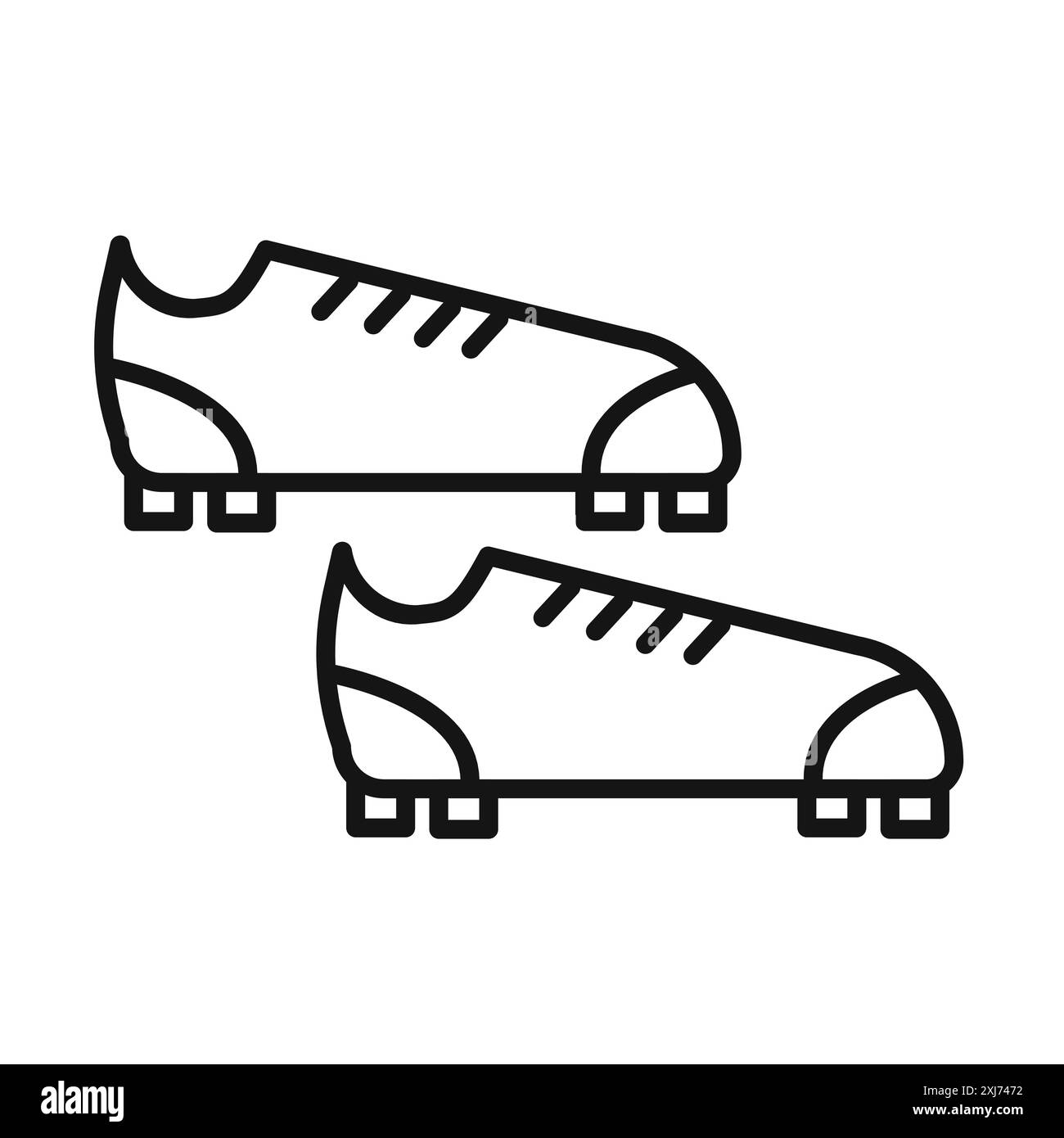 football chaussures de football icône de ligne vectorielle logo marque ou symbole ensemble de collection style de contour Illustration de Vecteur