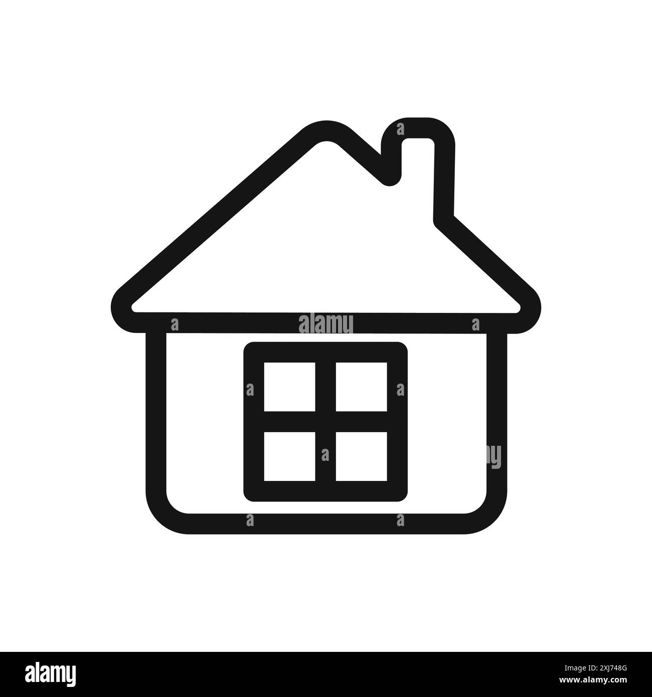 Icône d'accueil (2) marque de logo de ligne vectorielle ou style de contour de collection de jeu de symboles Illustration de Vecteur