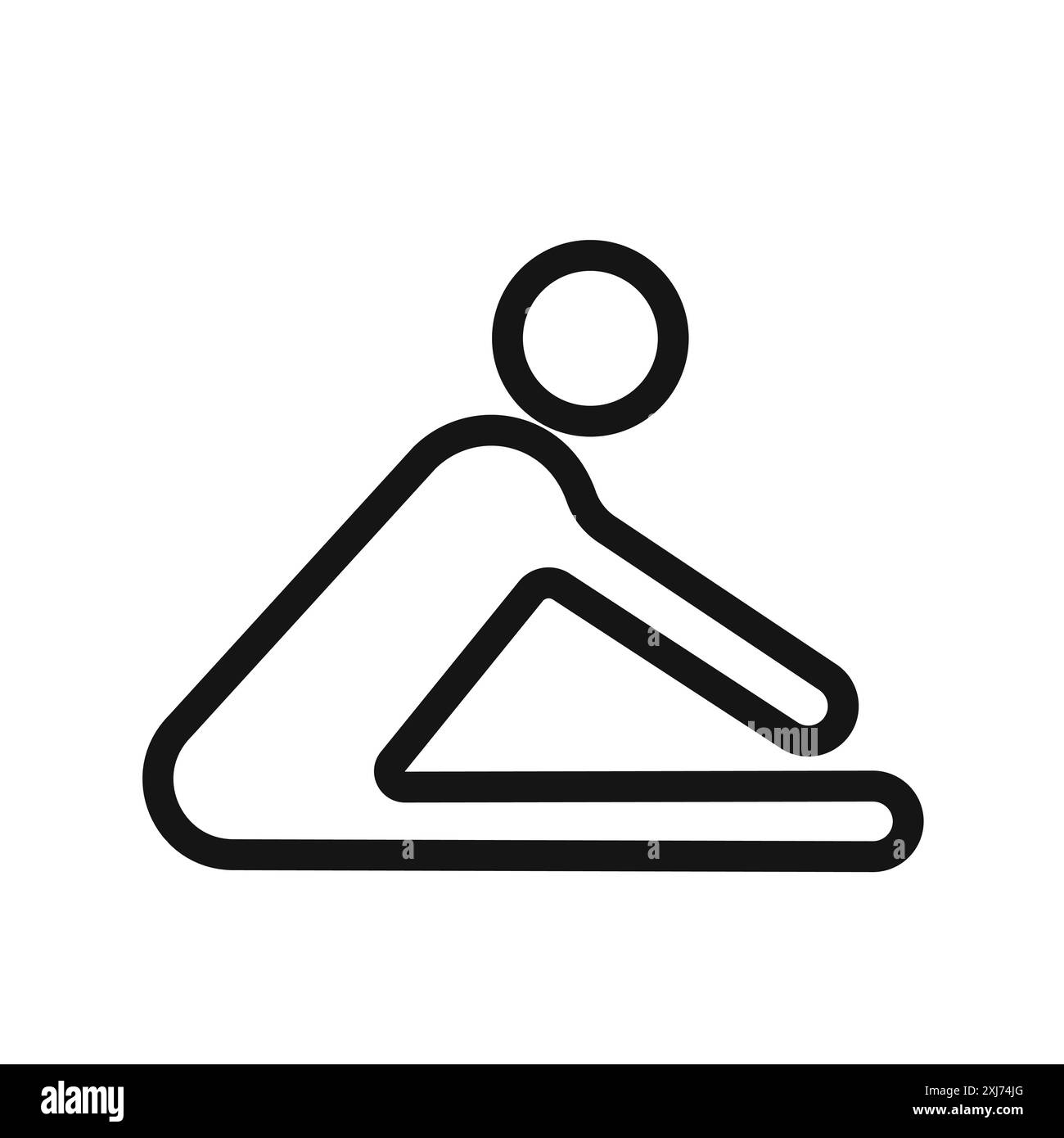 Marque de logo de ligne vectorielle d'exercice de fitness ou style de contour de collection de jeu de symboles Illustration de Vecteur