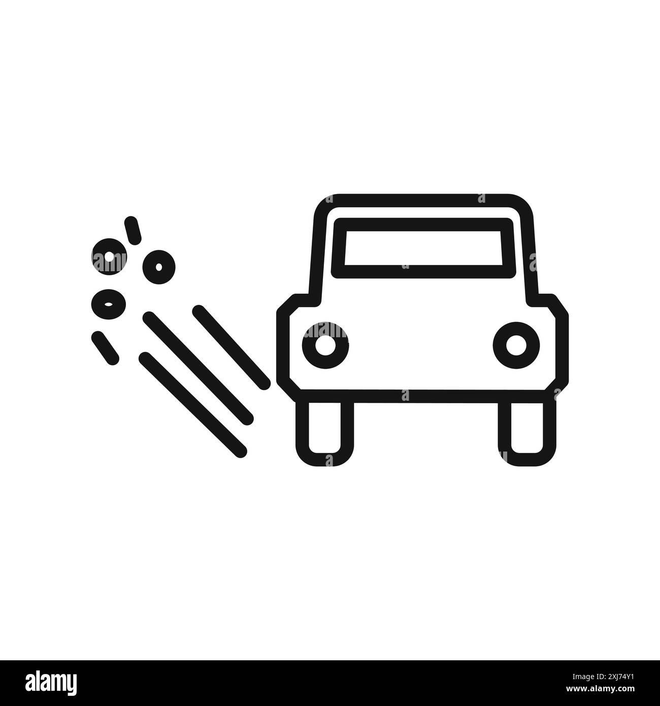 Copeaux lâches de signe de voirie icône de vecteur de logo de ligne marque ou de symbole ensemble de contour de collection style Illustration de Vecteur