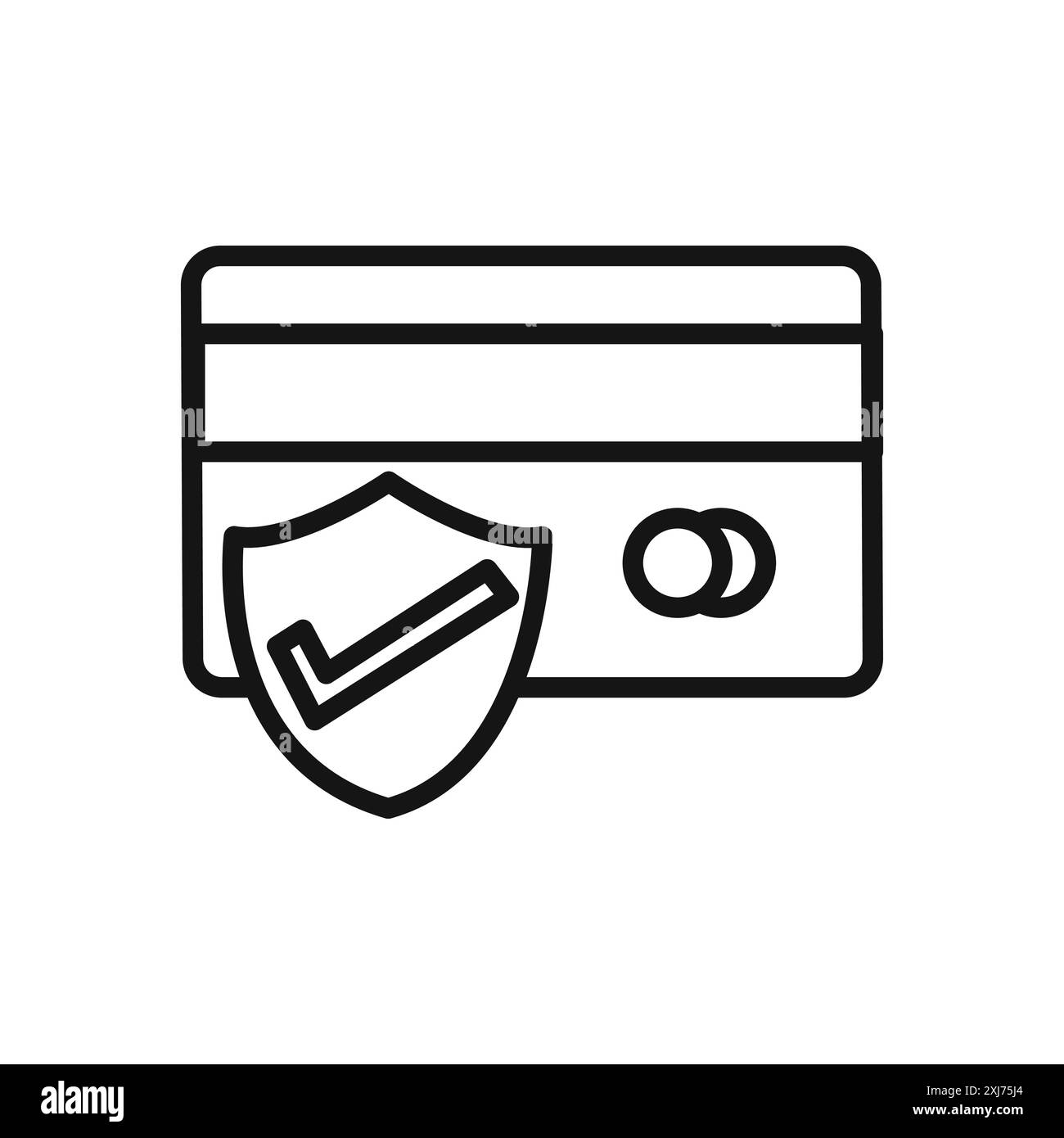 secure checkout icône de marque de logo de ligne vectorielle ou de style de contour de collection de jeu de symboles Illustration de Vecteur