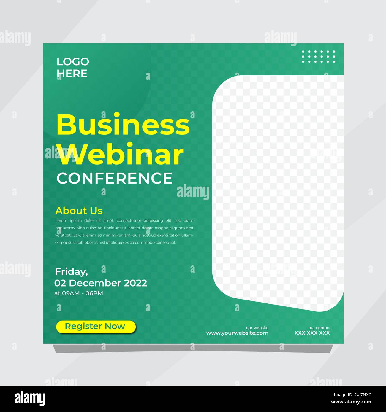 Conception de modèle de webinaire Busines Illustration de Vecteur