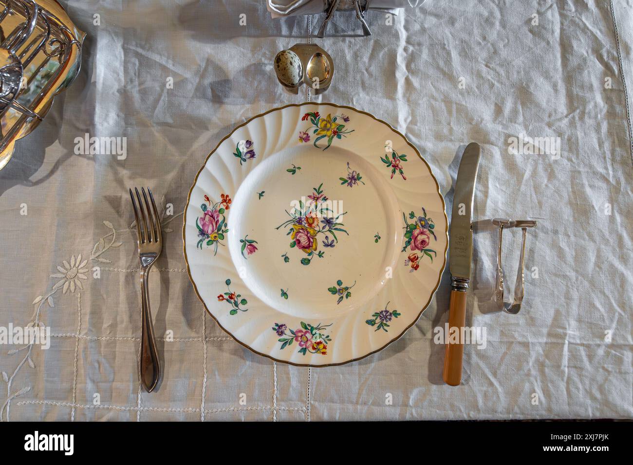Table de dîner élégante et historique Banque D'Images