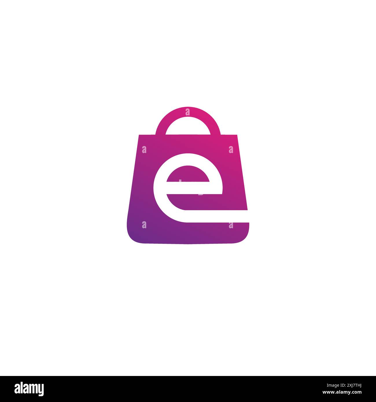 Conception de logo de commerce électronique. Modèle de logo de la boutique en ligne. Logo lettre E du sac Illustration de Vecteur