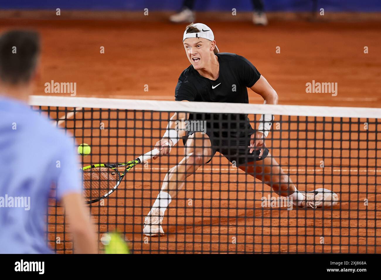 Hambourg, Hambourg, Allemagne. 16 juillet 2024. Holger Rune (DEN) revient en avant-première lors de l'OPEN DE HAMBOURG - ATP500, tennis masculin (crédit image : © Mathias Schulz/ZUMA Press Wire) USAGE ÉDITORIAL SEULEMENT! Non destiné à UN USAGE commercial ! Banque D'Images Hambourg, Hambourg, Allemagne. 16 juillet 2024. Holger Rune (DEN) revient en avant-première lors de l'OPEN DE HAMBOURG - ATP500, tennis masculin (crédit image : © Mathias Schulz/ZUMA Press Wire) USAGE ÉDITORIAL SEULEMENT! Non destiné à UN USAGE commercial ! Banque D'Images
