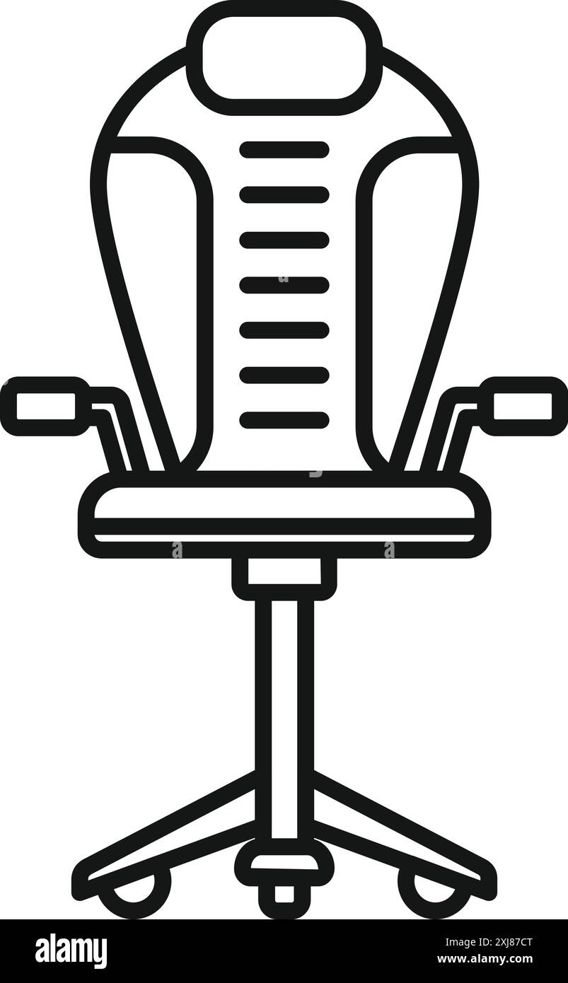 Chaise de bureau ergonomique favorisant une posture saine et le confort pendant le travail Illustration de Vecteur