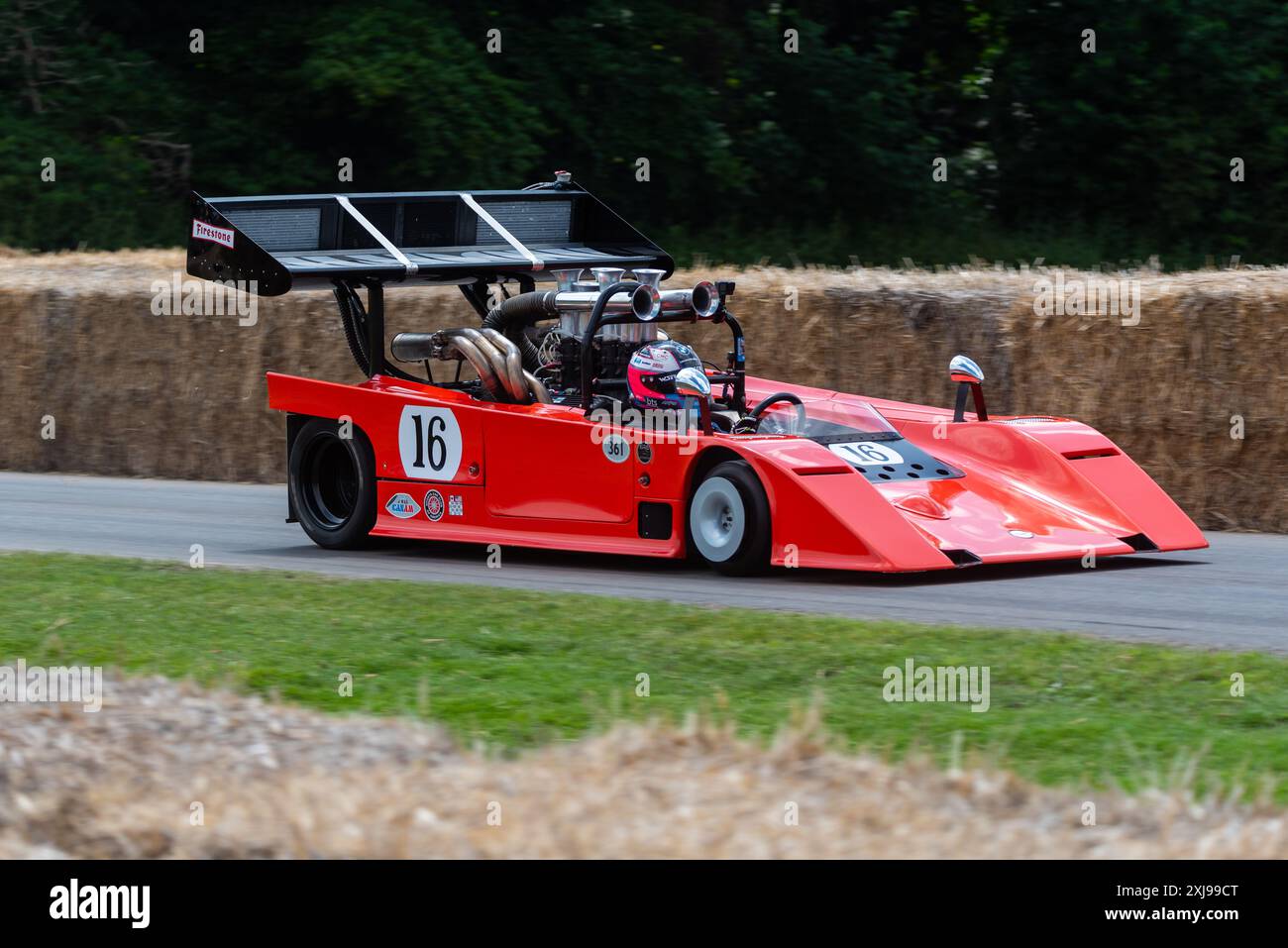 1970 Shadow-Chevrolet MKI Mosport car gravissant la piste d'escalade lors du Goodwood Festival of Speed 2024 Motorsport Event, West Sussex, Royaume-Uni Banque D'Images