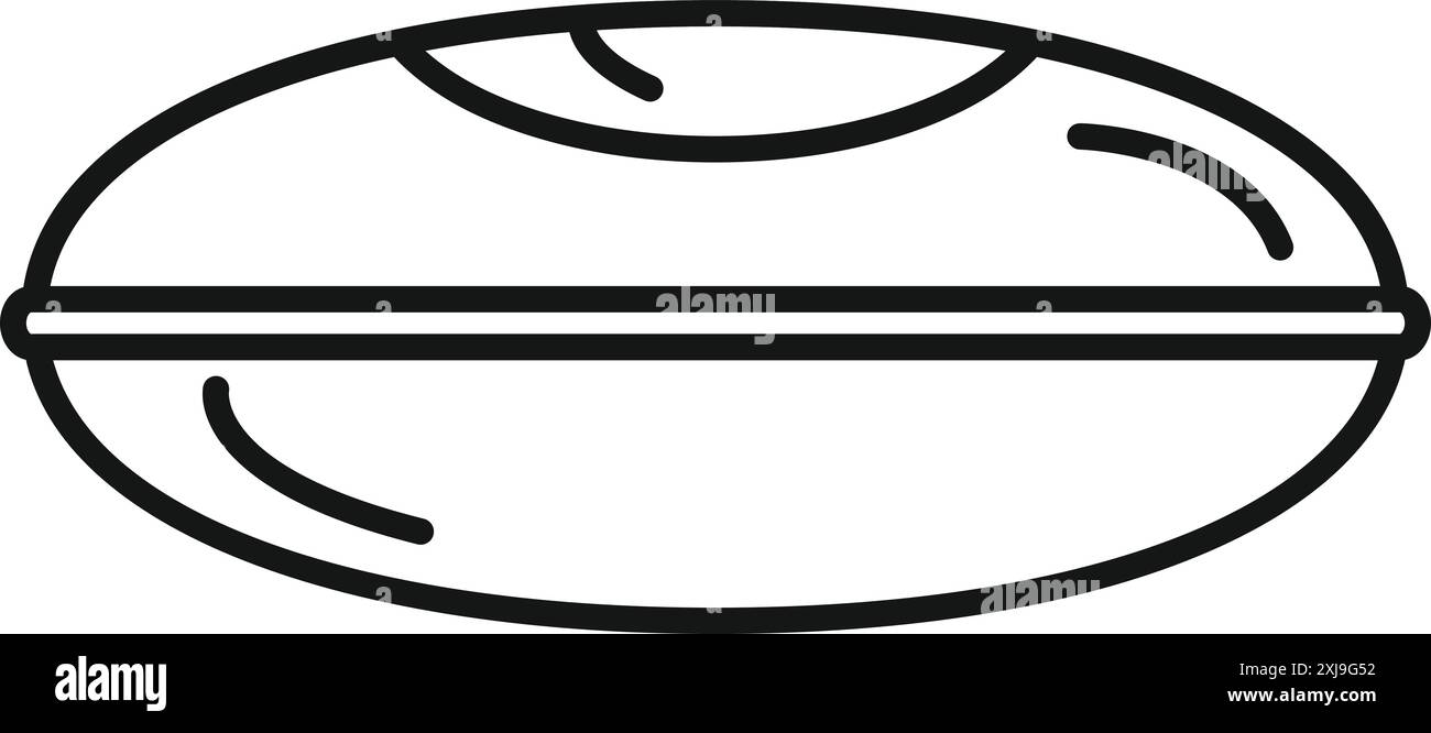 Icône de ligne d'instrument de musique de tambour accrochant montrant un design minimaliste pour les applications de musique et les sites Web Illustration de Vecteur