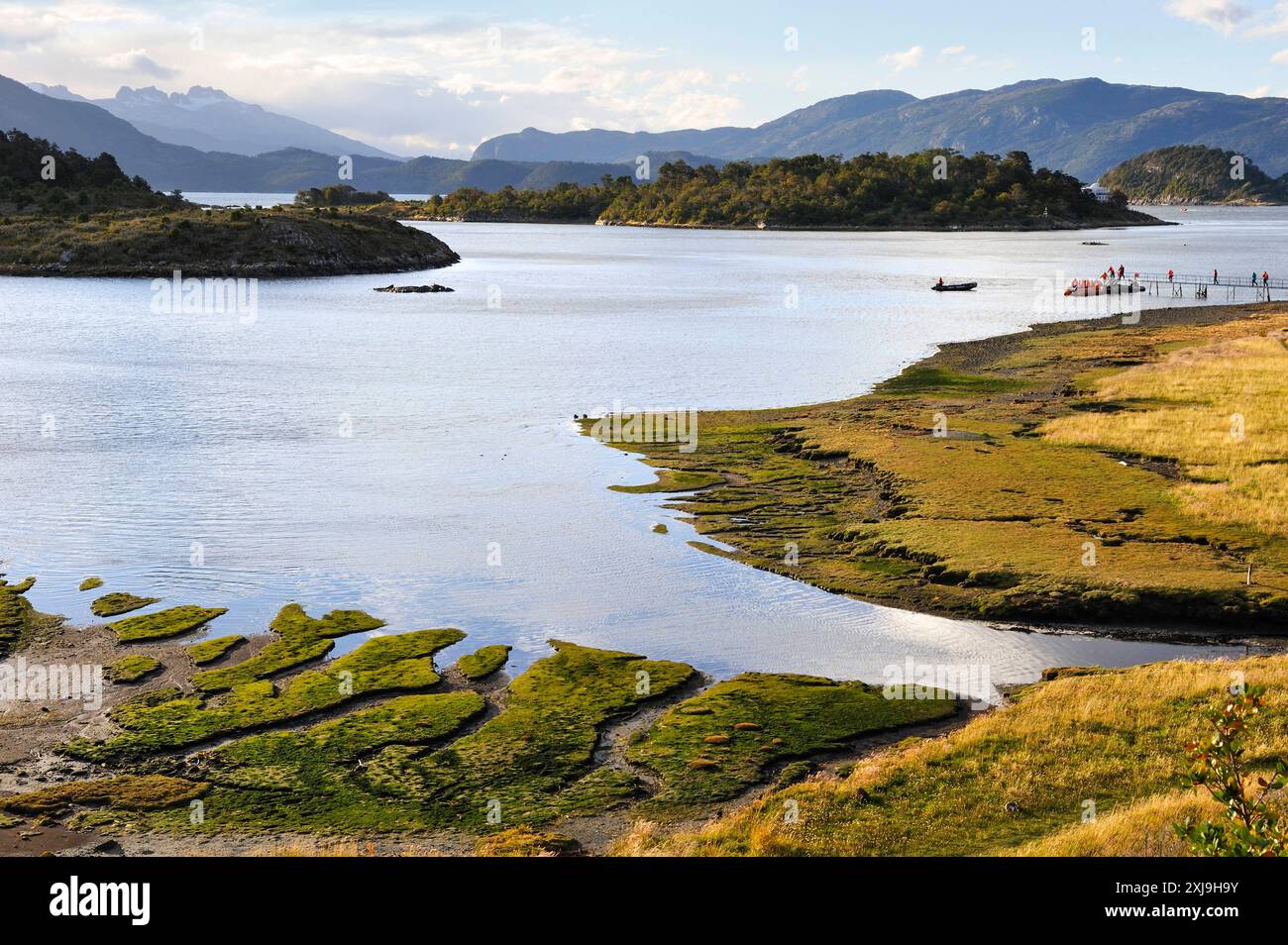 Baie de Wulaia, île Navarino, Terre de feu, Patagonie, Chili, Amérique du Sud Copyright : GOUPIxCHRISTIAN 1382-658 Banque D'Images