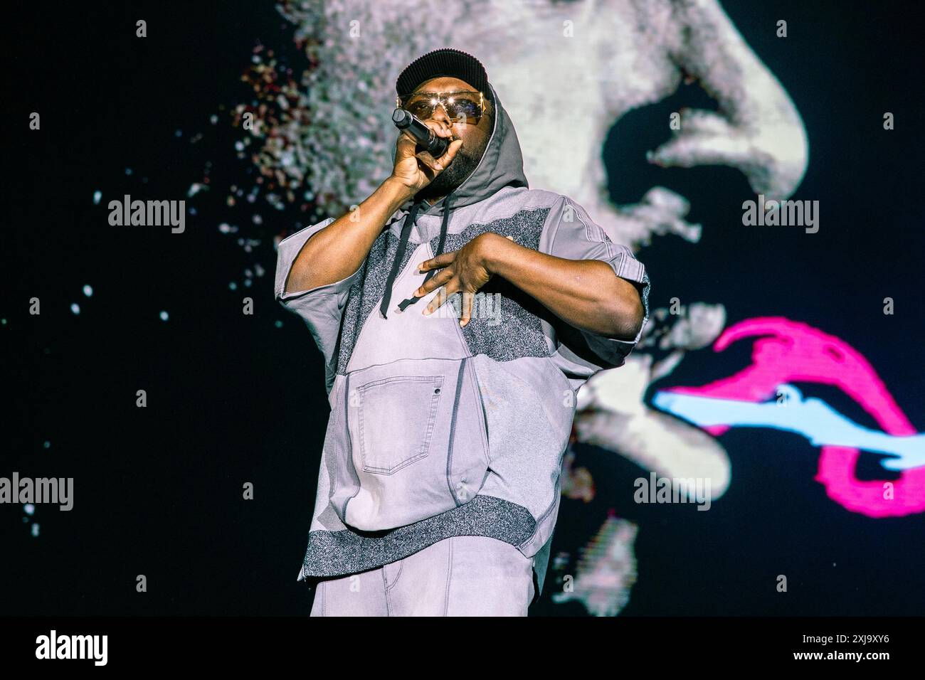 Milan, Italie, 17 juillet 2024. Le groupe de hip-hop alternatif Black Eyed Peas se produit au Fiera Milano Live à Rho, Milan, Italie. Crédits : Maria Laura Arturi/Alamy Live News Banque D'Images