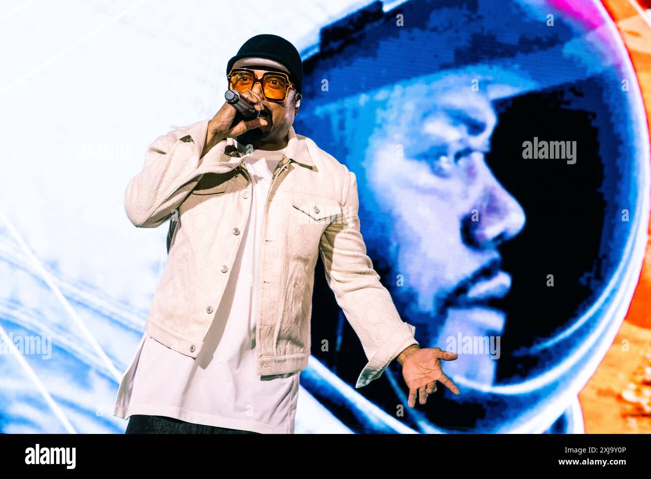 Milan, Italie, 17 juillet 2024. Le groupe de hip-hop alternatif Black Eyed Peas se produit au Fiera Milano Live à Rho, Milan, Italie. Crédits : Maria Laura Arturi/Alamy Live News Banque D'Images