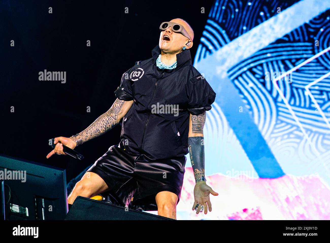 Milan, Italie, 17 juillet 2024. Le groupe de hip-hop alternatif Black Eyed Peas se produit au Fiera Milano Live à Rho, Milan, Italie. Crédits : Maria Laura Arturi/Alamy Live News Banque D'Images