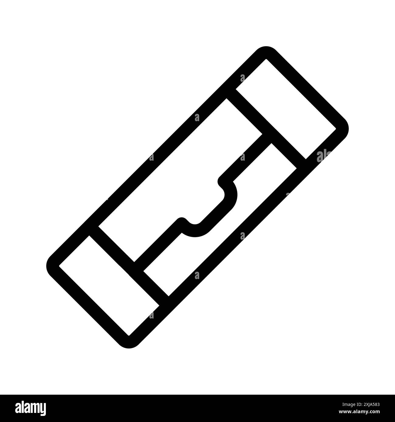 Icône de fusible électrique définie dans le style de contour de ligne mince et signe vectoriel linéaire Illustration de Vecteur