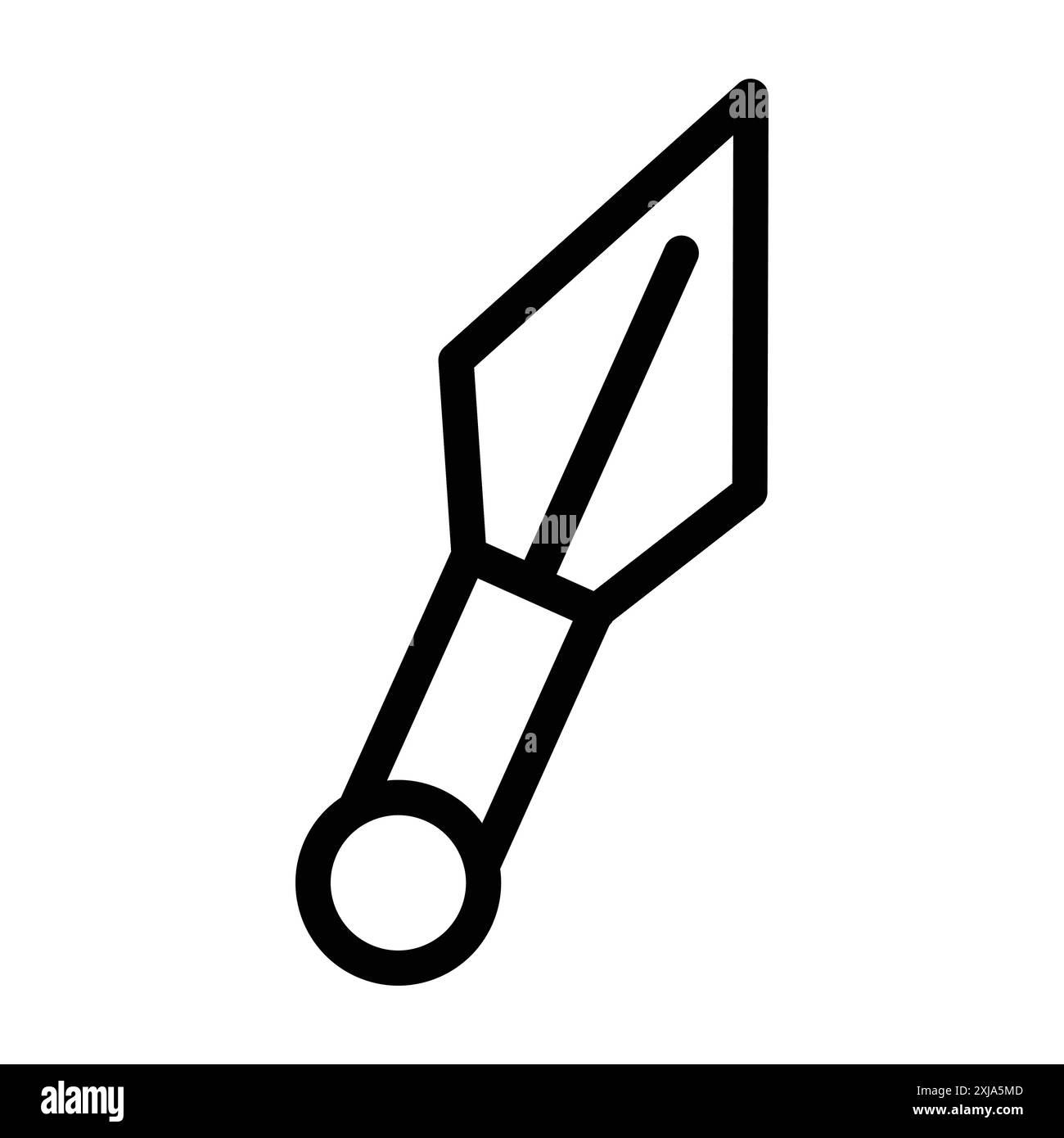 icône japonaise de shuriken ninja définie dans un style de contour de ligne mince et signe vectoriel linéaire Illustration de Vecteur