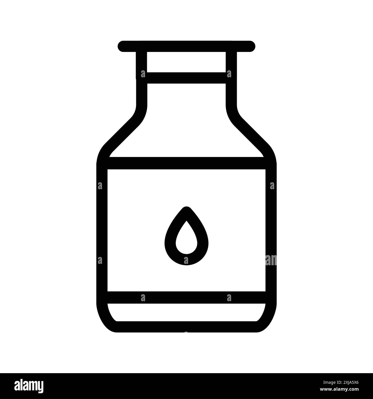 icône de réservoir de lait définie dans un style de contour de ligne mince et un signe vectoriel linéaire Illustration de Vecteur