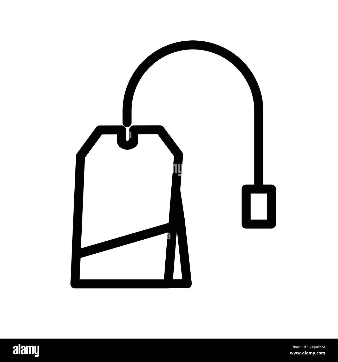 Icône de sachet de thé définie dans le style de contour de ligne mince et signe vectoriel linéaire Illustration de Vecteur