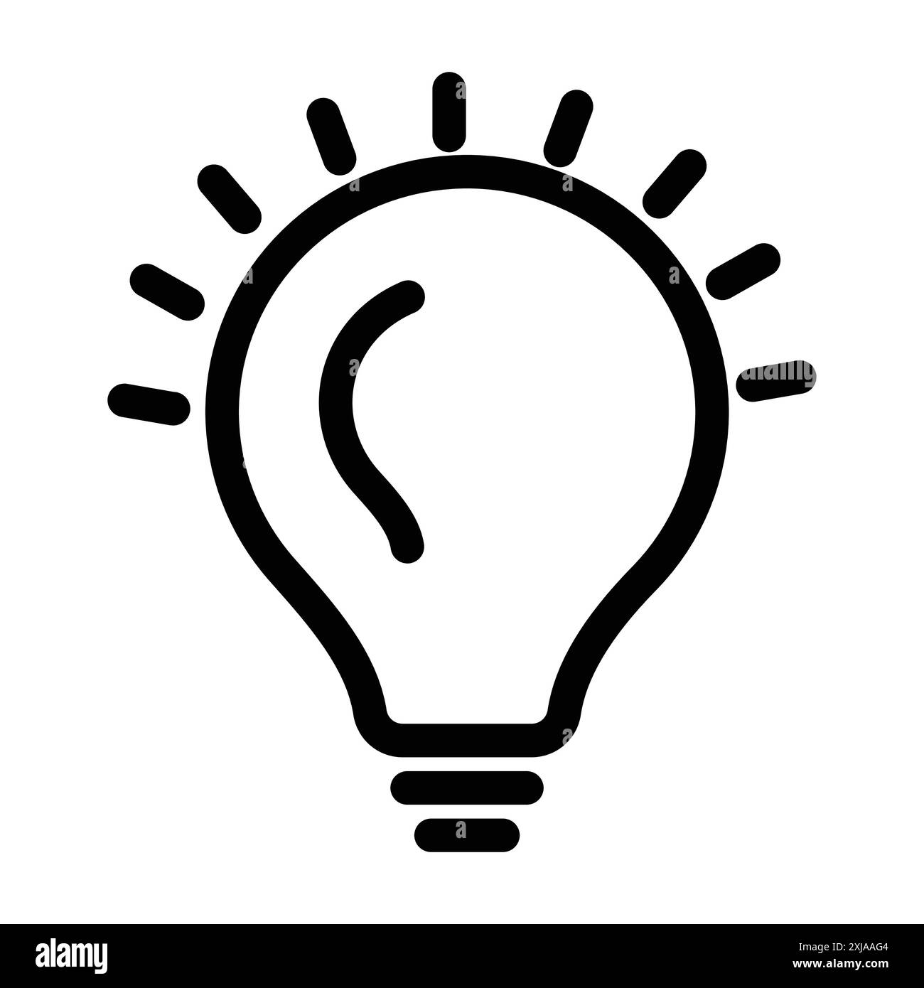 icône d'ampoule définie dans le style de contour de ligne mince et signe vectoriel linéaire Illustration de Vecteur