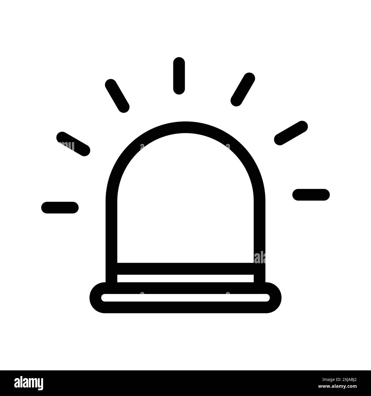 Icône d'urgence urgente définie dans le style de contour de ligne mince et signe vectoriel linéaire Illustration de Vecteur