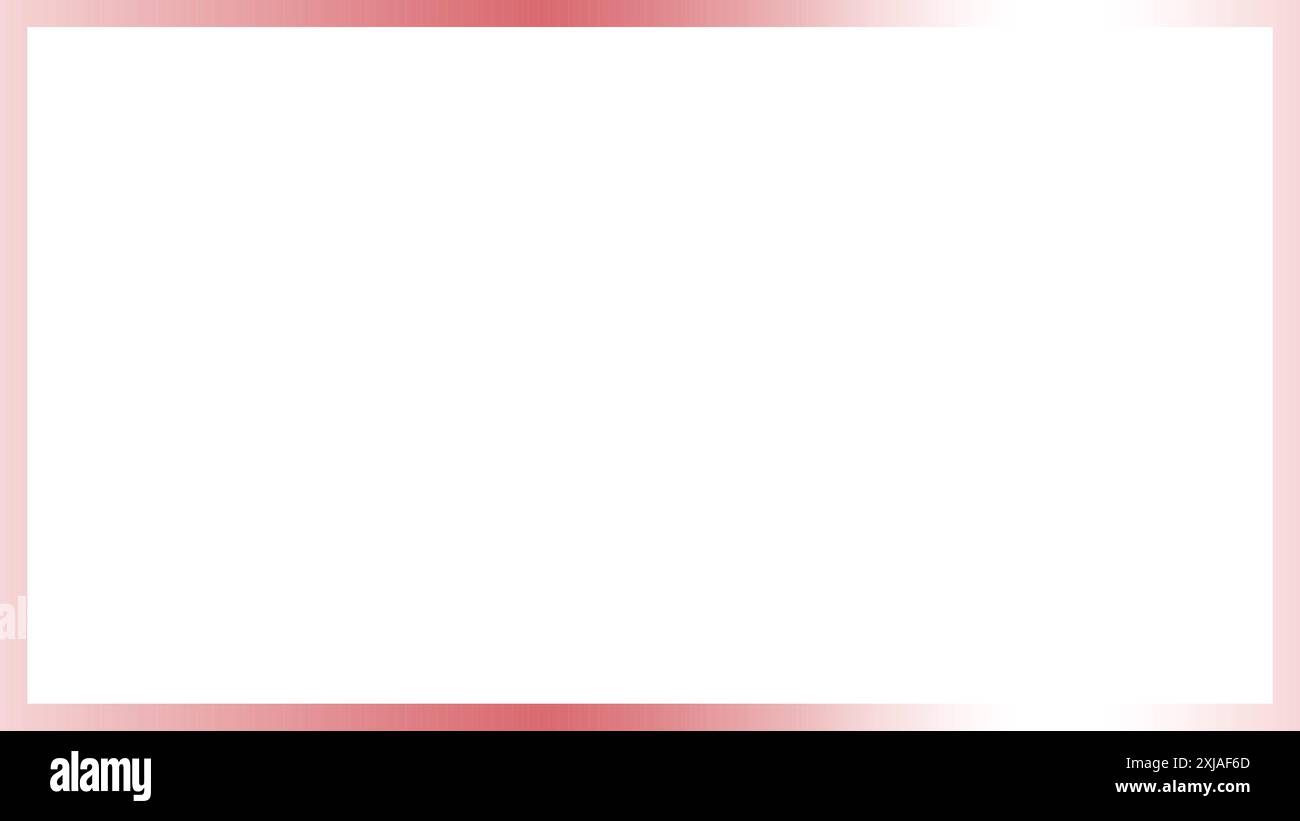 Rose poussiéreux rose et blanc cadre rectangle transparent 16:9 format Illustration de Vecteur