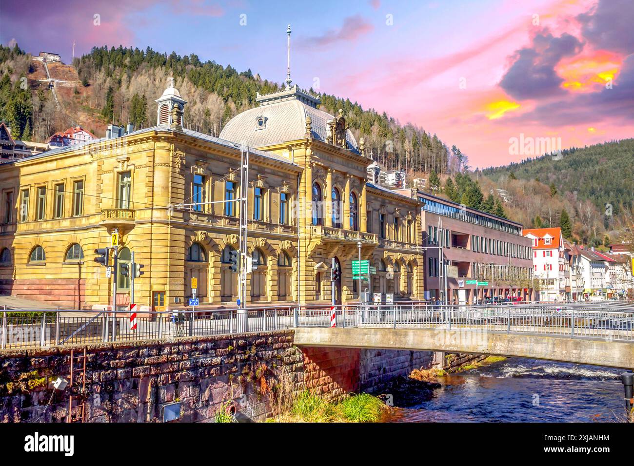 Vieille ville de Bad Wildbad, Allemagne Banque D'Images