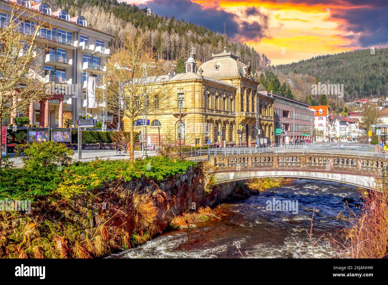 Vieille ville de Bad Wildbad, Allemagne Banque D'Images