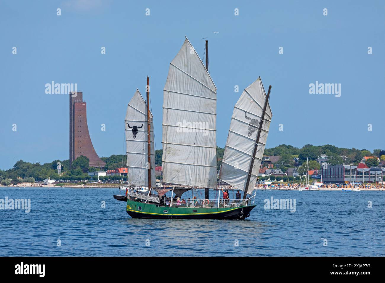 Jonque Santiano, mémorial de la Marine, Laboe, semaine de Kiel, fjord de Kiel, Kiel, Schleswig-Holstein, Allemagne Banque D'Images