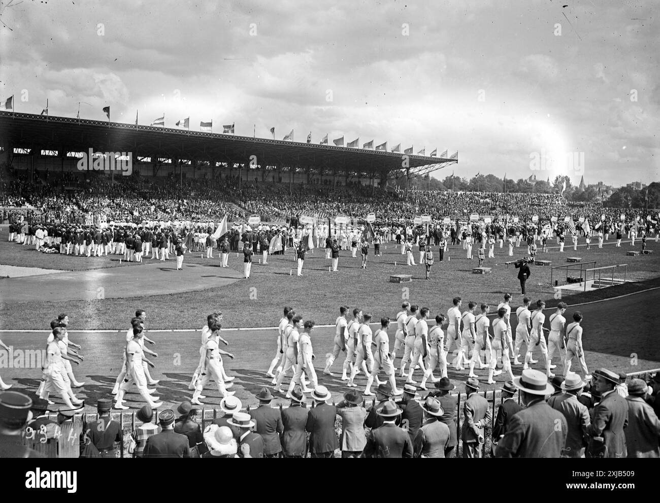 Carte Postale Originale Jeux Olympiques Berlin 1936 - Cérémonie D'ouverture, Stade, Non Postée