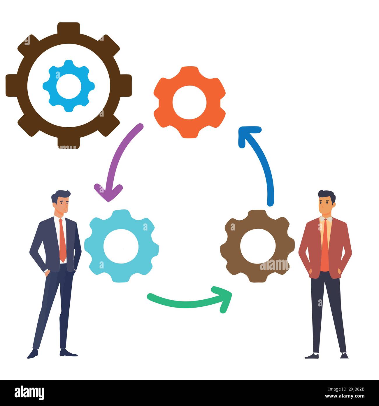 Concept de gestion d'entreprise, entreprise. Concept de vecteur. Service. Illustration de Vecteur