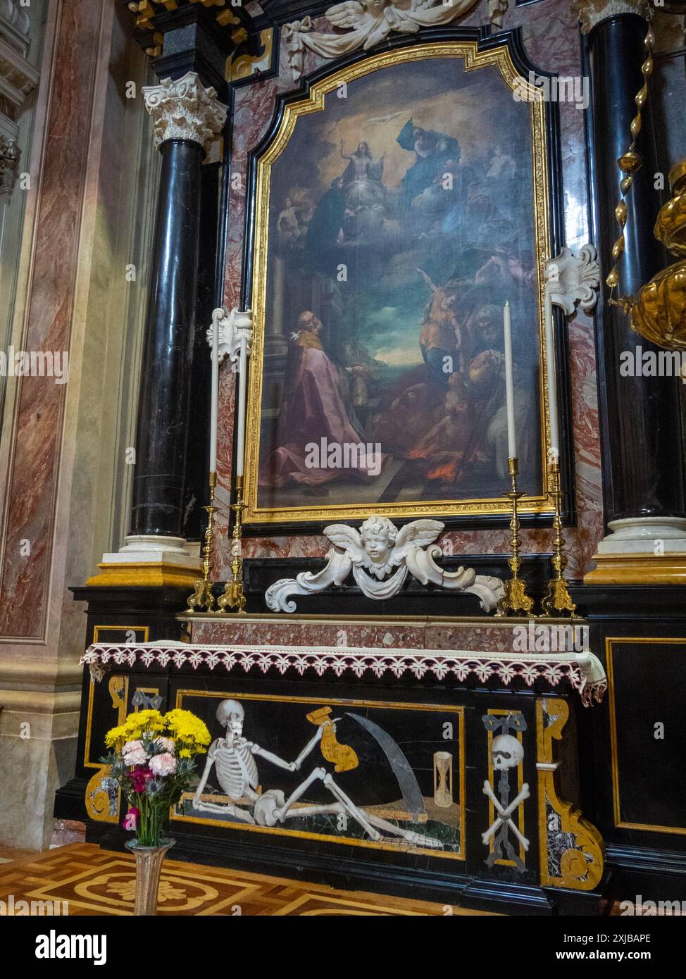 Chapelle latérale de la Basilica di Santa Maria Assunta, Clusone Banque D'Images