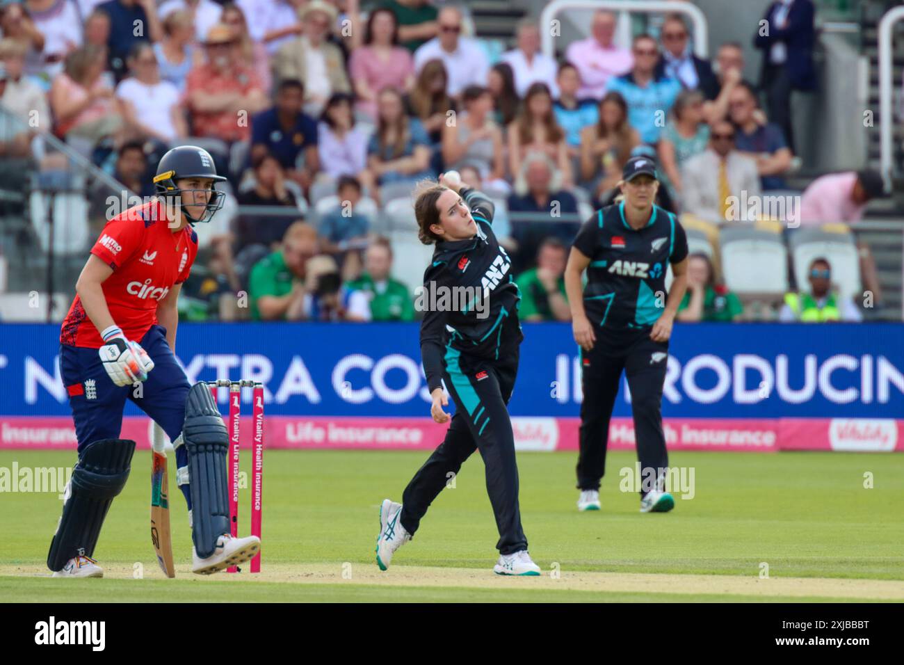Londres, Royaume-Uni. 17 juillet 2024. Fran Jonas (26 Nouvelle-Zélande) joue lors du cinquième match international Vitality T20 entre l'Angleterre et la Nouvelle-Zélande au Lord's Cricket Ground à Londres. (Claire Jeffrey/SPP) crédit : photo de presse SPP Sport. /Alamy Live News Banque D'Images