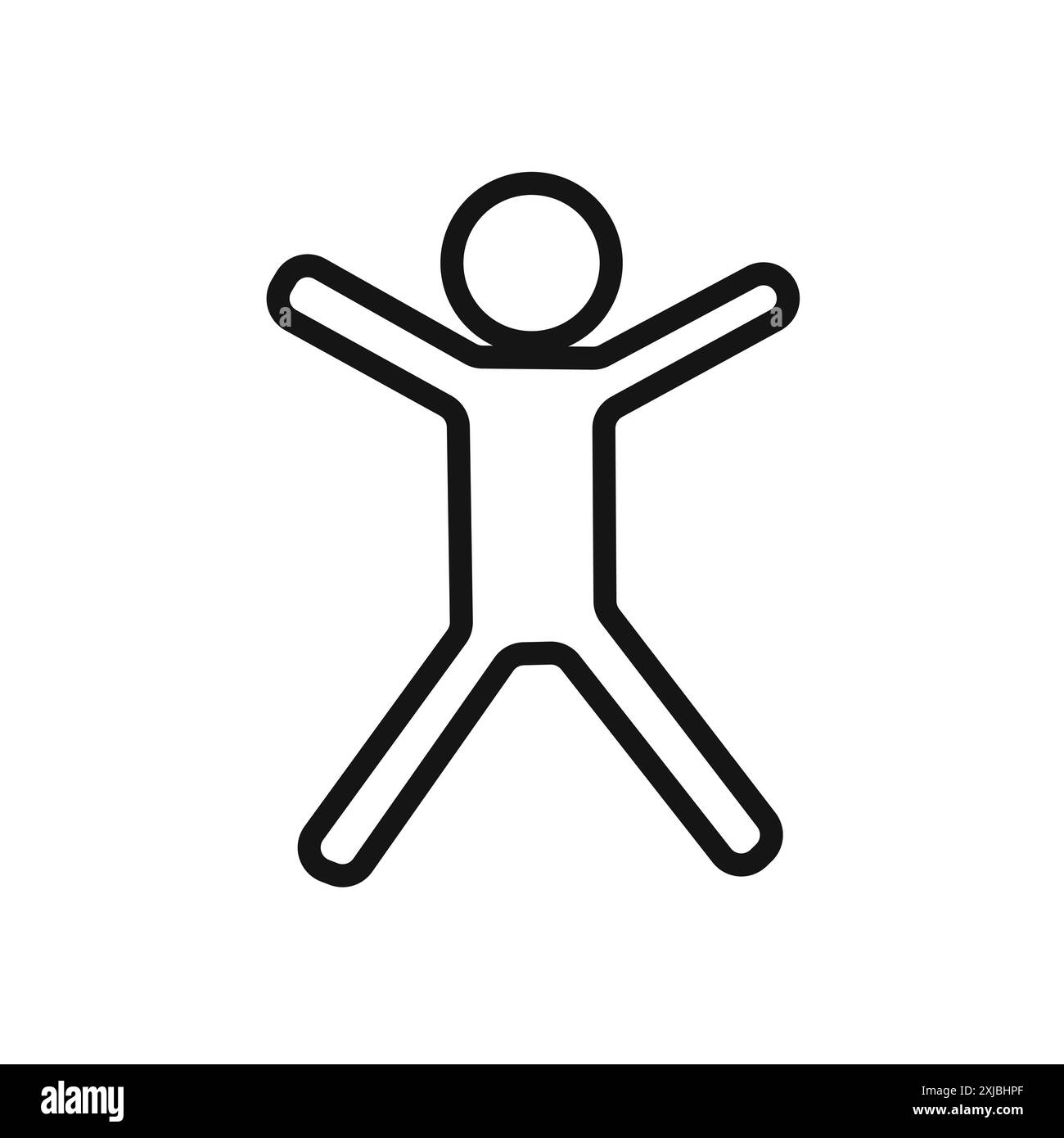 Icône d'exercice physique signe graphique vectoriel linéaire ou symbole défini pour l'interface utilisateur de l'application Web Illustration de Vecteur