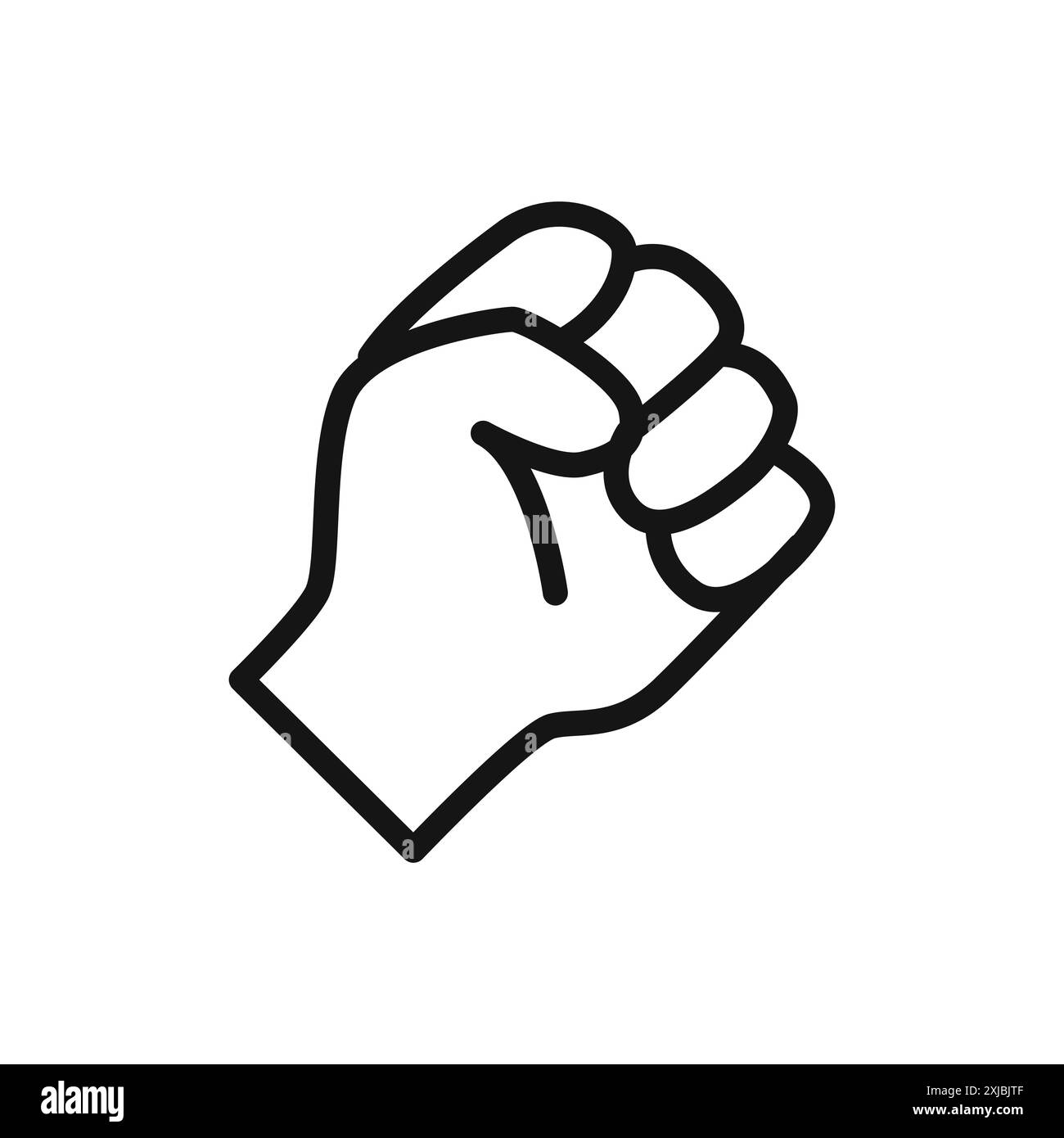 symbole graphique vectoriel linéaire d'icône de poing de main ou de symbole défini pour l'interface utilisateur de l'application web Illustration de Vecteur