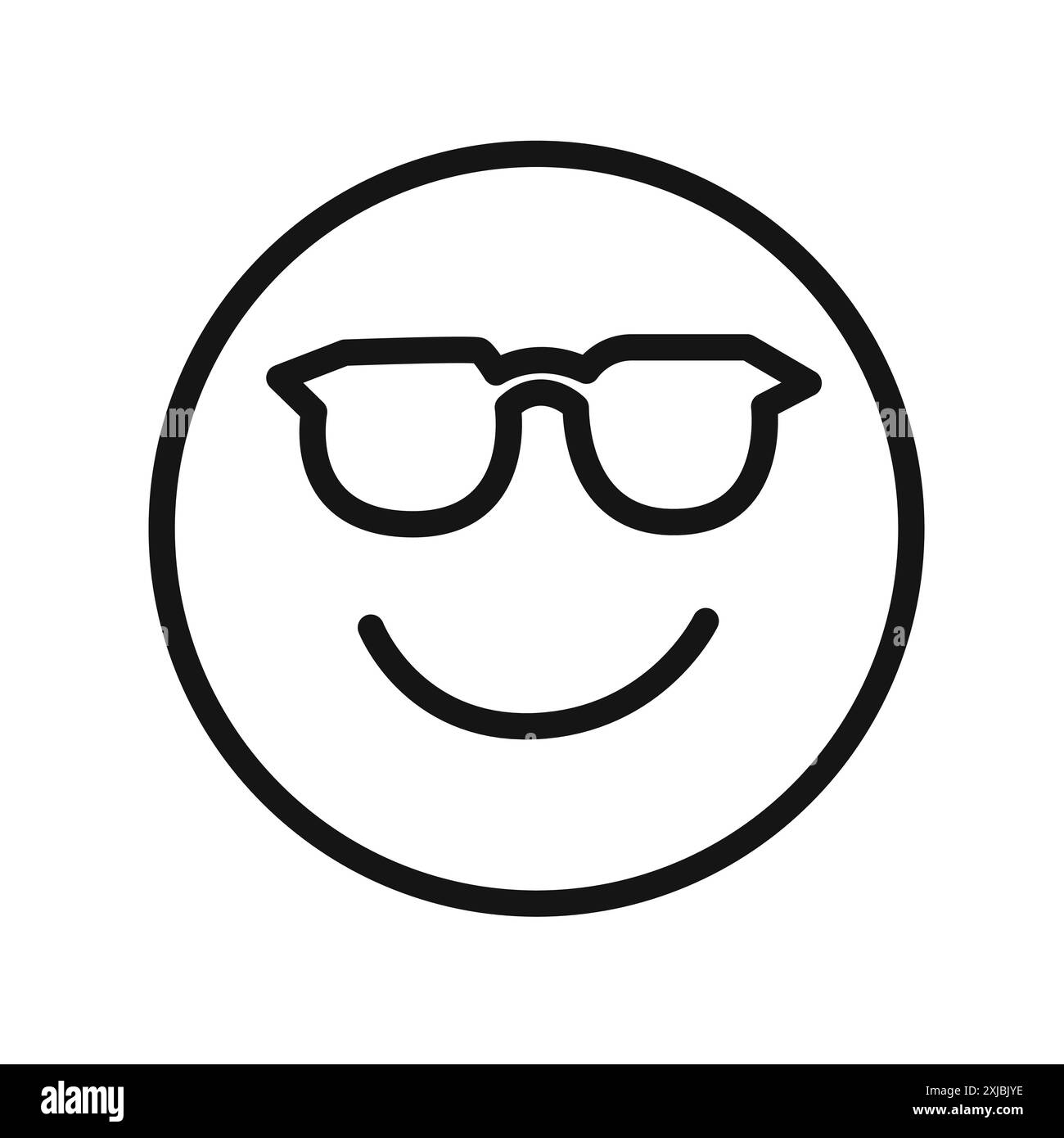 Cool icône Emoji signe graphique vectoriel linéaire ou symbole défini pour l'interface utilisateur de l'application Web Illustration de Vecteur