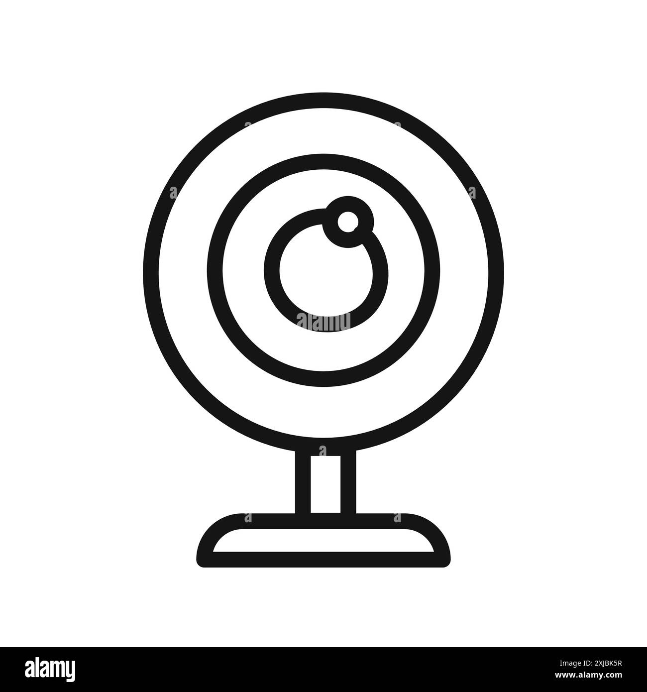 Icône de webcam numérique signe graphique vectoriel linéaire ou symbole défini pour l'interface utilisateur de l'application Web Illustration de Vecteur