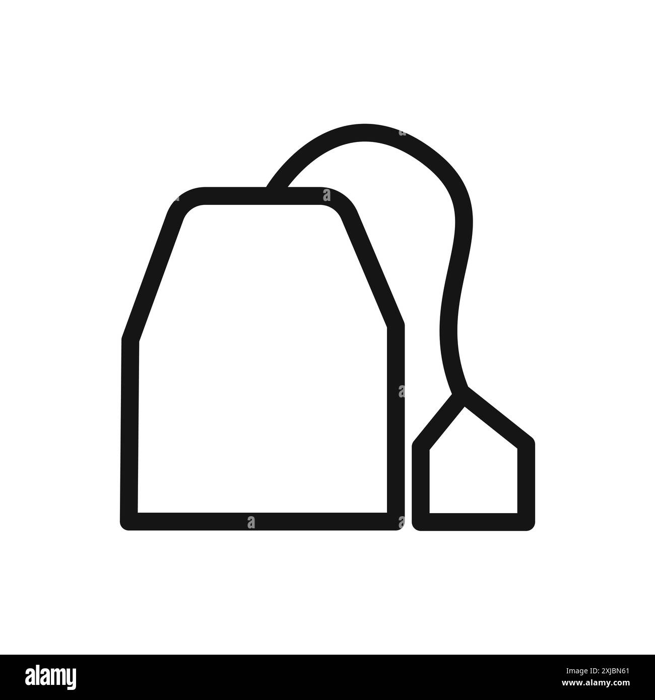 Icône de sachet de thé signe graphique vectoriel linéaire ou symbole défini pour l'interface utilisateur de l'application Web Illustration de Vecteur